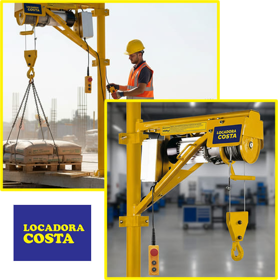 aluguel de guincho de coluna para obras