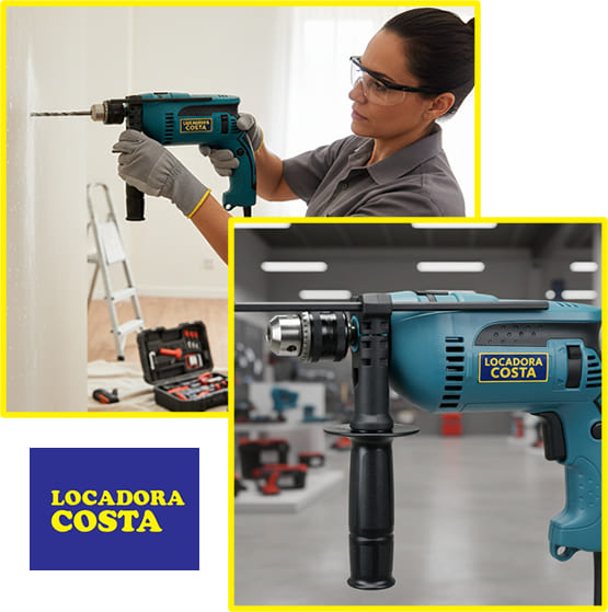 Aluguel de furadeira profissional utilizada para perfuração de viga de concreto