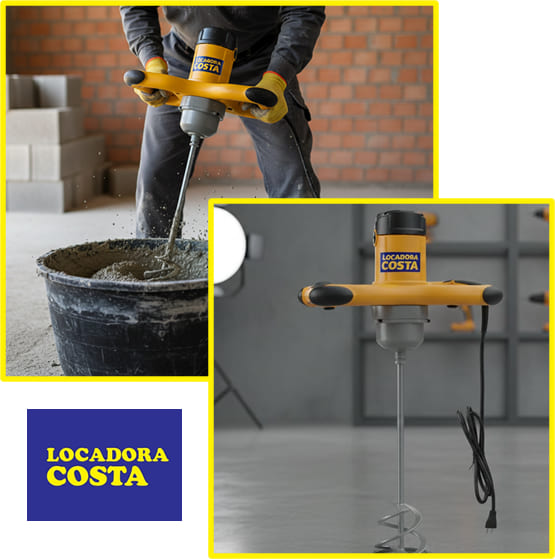 aluguel de misturador de argamassa para obras